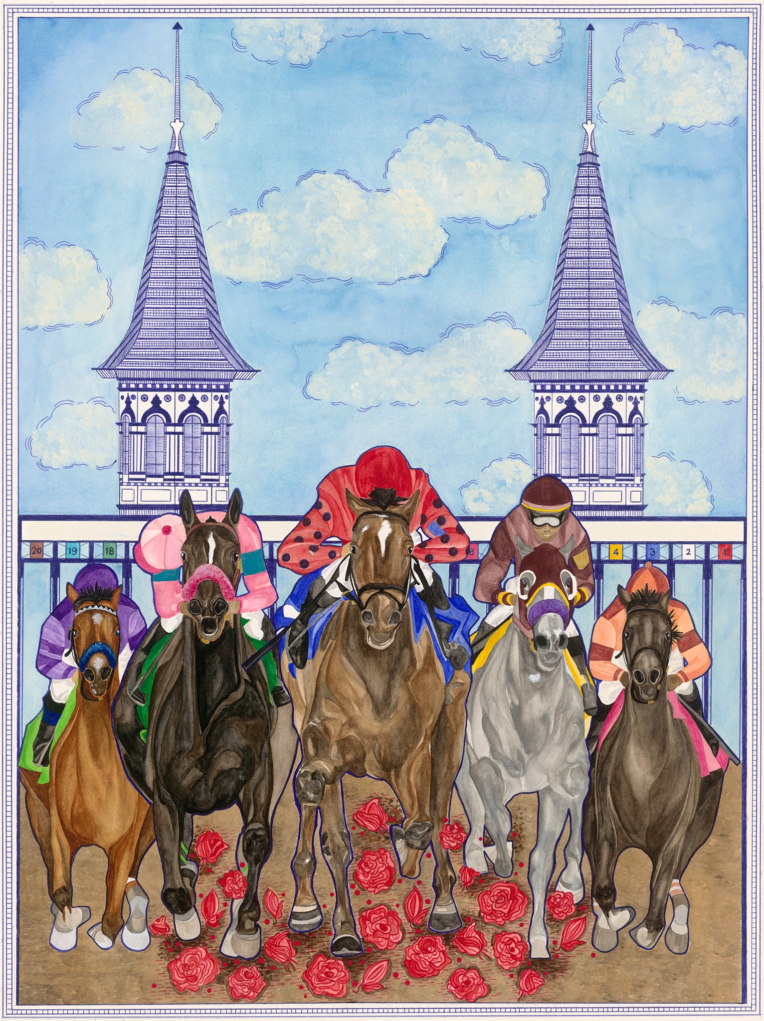 Festive Derby race artwork